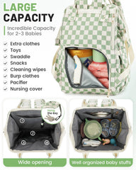 Fufazfo Corduroy Diaper Bag Backpack insulated bottle pockets demonstrating temperature control