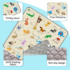 FUGWU 50x50 playpen area for spacious, safe space to crawl and learn.
