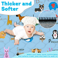 FUGWU machine washable play mat for quick, hygienic cleanup after spills.