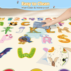 Waterproof surface resists spills for quick cleanup after meals and art sessions