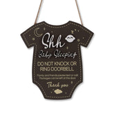 Fukaisu baby sleeping sign on the front door signaling quiet time for restful naps.