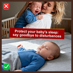 Fukaisu baby sleeping sign with hanging rope for easy installation on doors.
