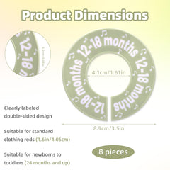 Fukaisu double-sided circle design dividers clearly mark baby age categories.