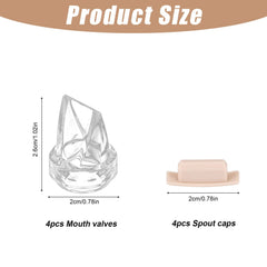 Fukaisu spout cap set seals to prevent dust during storage and transport.