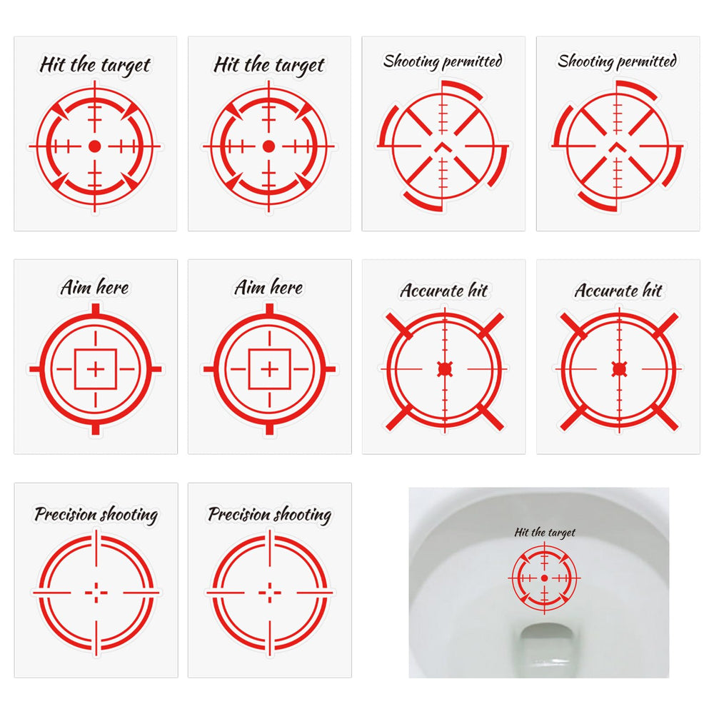 Fukaisu toilet target sticker with bold Hit the Target design helps kids aim.