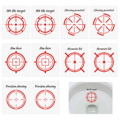 Fukaisu toilet target sticker with bold Hit the Target design helps kids aim.