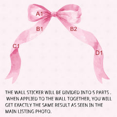 Fullhawl pink bow wall decor enhances nursery ambiance.