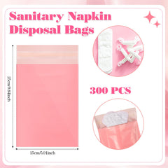 Fulmoon tampon disposal bags with self-adhesive closure
