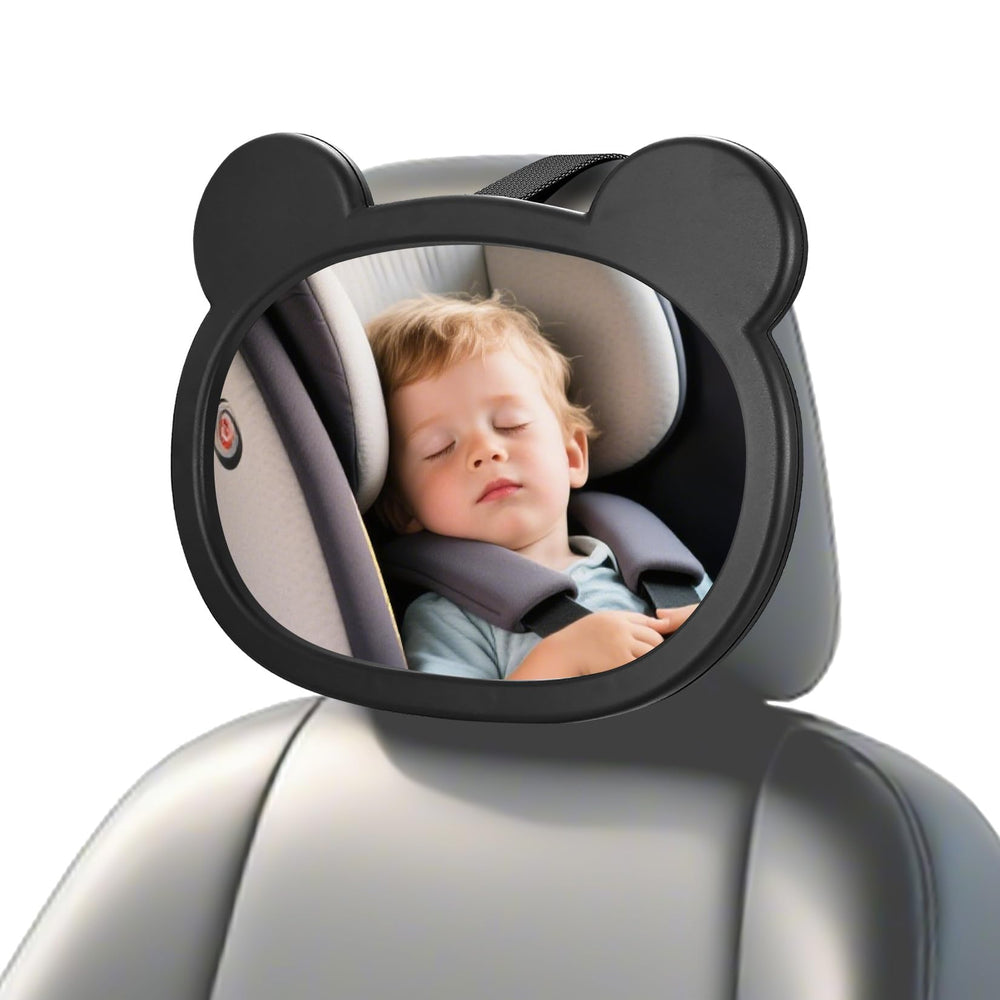 Fulushouxi baby car mirror backseat view offering wide visibility for attentive driving.