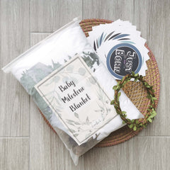 Fundich woodland-themed backdrop blanket enhances baby milestone shoots.