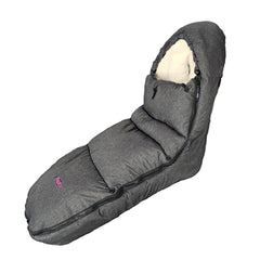 funlife anti-kick footmuff with waterproof exterior keeps baby dry on wet days.