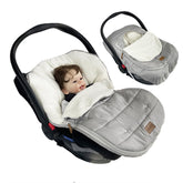 funlife car seat bunting bag set front view for winter warmth and easy in-out access