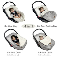 funlife bunting bag side-zipper detail enabling quick temperature adjustments for baby comfort