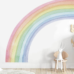 Funlife peel-and-stick rainbow decals designed for girls room without nails.