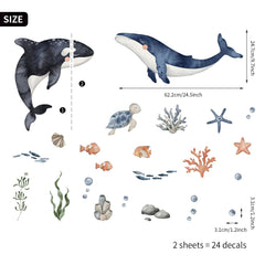 funlife sea-creatures-collection: vibrant ocean wall decor to spark imagination.