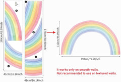 funlife vinyl rainbow wall mural panel 2 creates a playful playroom focal point.