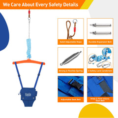 FUNLIO adjustable-chain design grows with your child from 6 to 24 months.