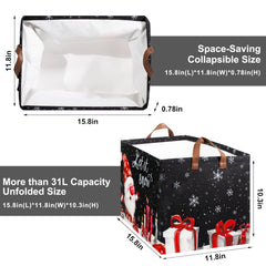 Funnewban canvas storage basket with waterproof fabric for toys and clothing.