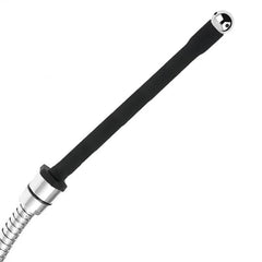 Funny Steel 150cm enema nozzle offers extended reach for flexibility.