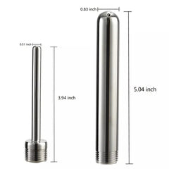Funny Steel flow regulator lets you tailor water pressure.