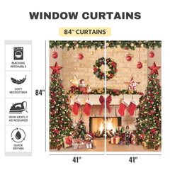 Funnytree machine-washable curtains simplify cleanup after holiday guests.