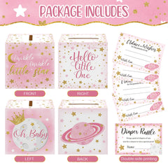 Funrous little star design raffle cards with moon accents for memorable games.