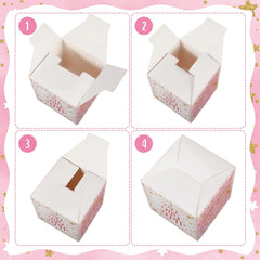 Funrous pink twinkle stars decor to enhance gender reveal ambiance.