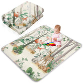Funtery baby play mat with jungle animals pattern for safe tummy time and exploration.