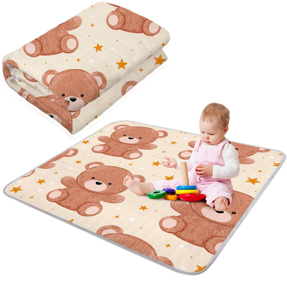 Funtery bear-design play mat for tummy time and exploration