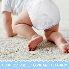 Funtery elastic waistband diaper cover offers comfortable, flexible wear.