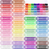 Funtopia toddler hair ties in 40 colors neatly boxed for easy selection.