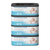 Fununcat jumbo square refill bags pack for extended diaper pail use.