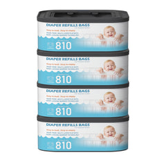 Fununcat jumbo square refill bags pack for extended diaper pail use.