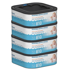 Fununcat jumbo square refill pack with four bags for mess-free diaper disposal.
