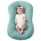 FUNUPUP rayon bamboo lounger cover that fits Snuggle Me for a secure, cozy newborn experience.