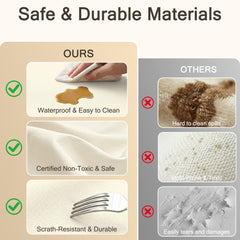 Funyoo wipe-clean waterproof surface simplifies cleanup after spills
