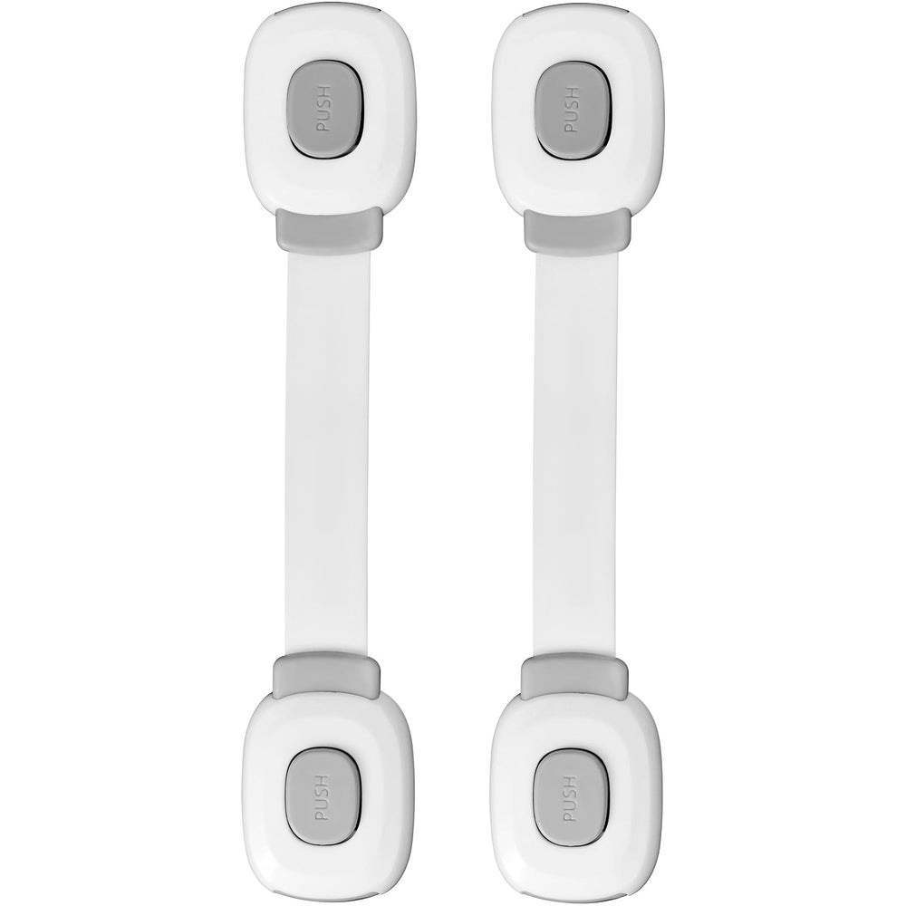 Fursafe&Q baby cabinet lock in grey with adhesive strap for childproofing cabinets