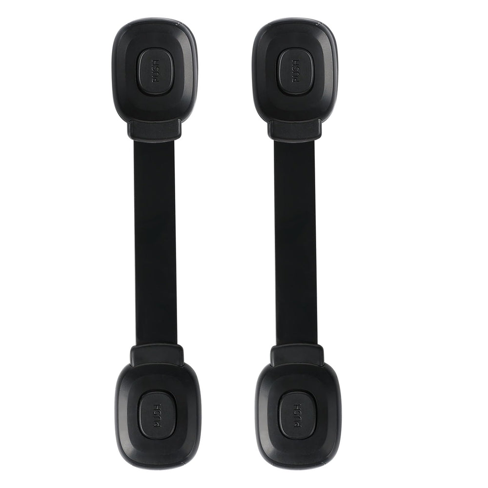 Fursafe&Q cabinet lock adheres to cabinets for safer toddler access.