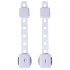 Fursafe&Q cabinet locks on a kitchen cabinet door, quick no-drill setup.