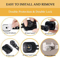 Fursafe&Q oven and toilet latch keeps kids away from hot areas