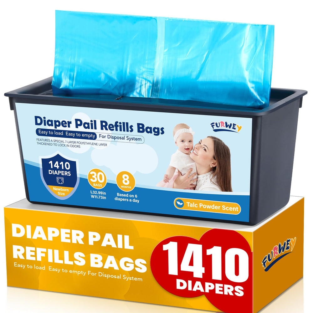 FURWEY diaper-pail-refill-30-bags offers long-lasting capacity for busy households.