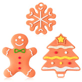 FVhujuan Christmas teether gingerbread front helps soothe gum tenderness with textured surface