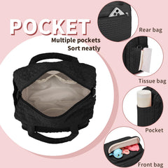 Fwkekye crossbody diaper bag with eight pockets for on-the-go organization
