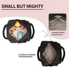 Fwkekye mini purse with insulated pockets for bottles or snacks