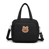 Fwkekye small diaper bag tote front view showing compact crossbody style for quick outings