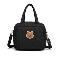 Fwkekye small diaper bag tote front view showing compact crossbody style for quick outings