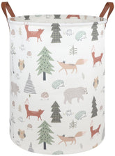 FXOCSHE Animal Baby Laundry Basket with woodland design for tidy nursery storage