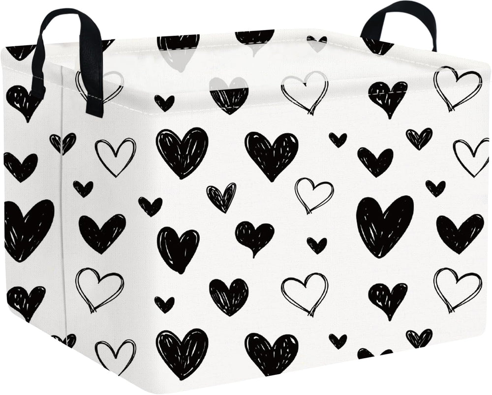FXOCSHE heart-shaped basket open with 15L capacity for toys and clothes