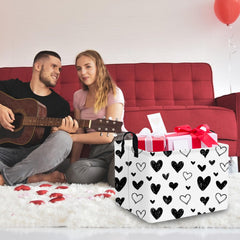 FXOCSHE heart-shaped basket with leather handles for easy carrying