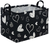 FXOCSHE rectangular black gift basket front view, ideal for organized storage in any room